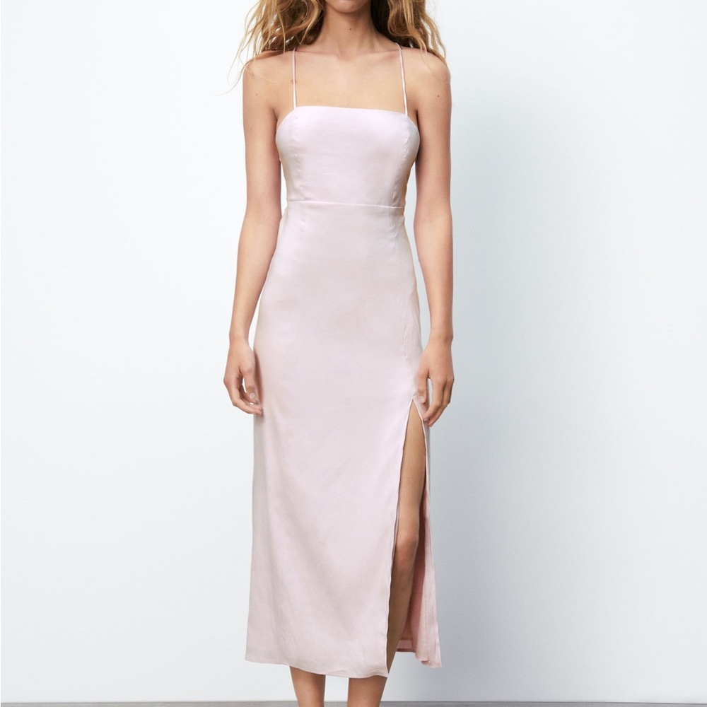 Zara linen blend dress